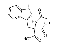 acetylamino-indol-3-ylmethyl-malonic acid结构式