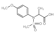 2-[甲烷磺酰基-(4-甲氧基苯基)-氨基]-丙酸结构式