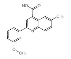 2-(3-甲氧基苯基)-6-甲基喹啉-4-羧酸结构式