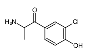 2-amino-1-(3-chloro-4-hydroxy-phenyl)-propan-1-one结构式