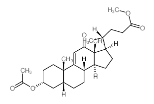 5.beta.-Chol-9 (11)-en-24-oic acid, 3.alpha.-hydroxy-12-oxo-, methyl ester, acetate Structure