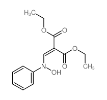 Propanedioic acid,2-[(hydroxyphenylamino)methylene]-, 1,3-diethyl ester Structure