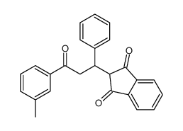 2-[3-(3-methylphenyl)-3-oxo-1-phenylpropyl]indene-1,3-dione结构式