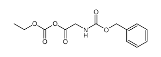 2-(((benzyloxy)carbonyl)amino)acetic (ethyl carbonic) anhydride Structure