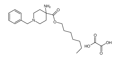 heptyl 4-amino-1-benzylpiperidine-4-carboxylate,oxalic acid Structure