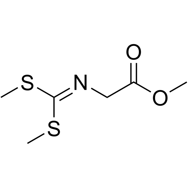 N-[双(甲硫基)亚甲基]甘氨酸甲酯结构式