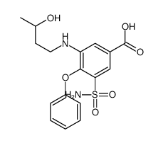 3-(3-hydroxybutylamino)-4-phenoxy-5-sulfamoylbenzoic acid Structure
