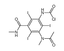 3-chlorocarbonylamino-2,4,6-triiodo-N-methyl-5-(N-methylacetamido)benzamide结构式