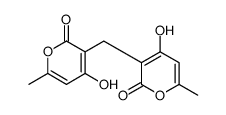 4-hydroxy-3-[(4-hydroxy-6-methyl-2-oxopyran-3-yl)methyl]-6-methylpyran-2-one结构式