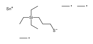 triethyl(3-triethylstannylsulfanylpropyl)silane Structure