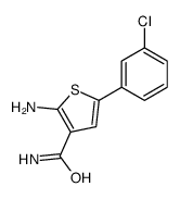 2-amino-5-(3-chlorophenyl)thiophene-3-carboxamide结构式