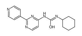 1-cyclohexyl-3-(2-pyridin-4-ylpyrimidin-4-yl)urea结构式