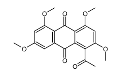1-acetyl-2,4,5,7-tetramethoxyanthracene-9,10-dione结构式