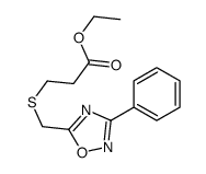 ethyl 3-[(3-phenyl-1,2,4-oxadiazol-5-yl)methylsulfanyl]propanoate结构式
