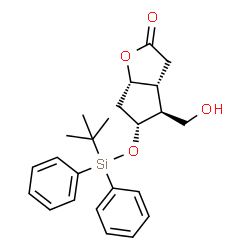 (3aR,4S,5R,6aS)-5-((tert-butyldiphenylsilyl)oxy)-4-(hydroxymethyl)hexahydro-2H-cyclopenta[b]furan-2-one Structure