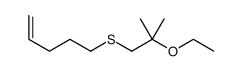 5-(2-ethoxy-2-methylpropyl)sulfanylpent-1-ene结构式