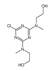 2-[[4-chloro-6-[2-hydroxyethyl(methyl)amino]-1,3,5-triazin-2-yl]-methylamino]ethanol Structure
