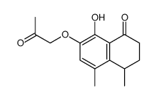 8-Hydroxy-4,5-dimethyl-7-(2-oxo-propoxy)-3,4-dihydro-2H-naphthalen-1-one Structure