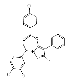 5-(4-chloro-benzoyloxy)-1-[1-(3,4-dichloro-phenyl)-ethyl]-3-methyl-4-phenyl-1H-pyrazole结构式