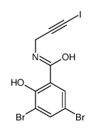 3,5-dibromo-2-hydroxy-N-(3-iodoprop-2-ynyl)benzamide Structure