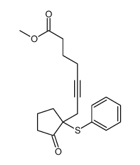 methyl 7-(2-oxo-1-phenylsulfanylcyclopentyl)hept-5-ynoate结构式