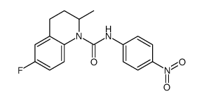 6-fluoro-2-methyl-N-(4-nitrophenyl)-3,4-dihydro-2H-quinoline-1-carboxamide结构式