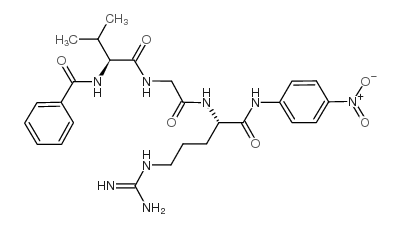 Bz-Val-Gly-Arg-pNA hydrochloride salt结构式