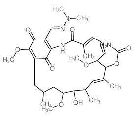 [(1Z,4E,6Z,10E,21E)-21-[(2,2-dimethylhydrazinyl)methylidene]-13-hydroxy-8,14,19-trimethoxy-4,10,12,16-tetramethyl-3,20,22-trioxo-2-azabicyclo[16.3.1]docosa-1,4,6,10,18-pentaen-9-yl] carbamate Structure