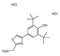 4-[2-(aminomethyl)-1,3-thiazol-4-yl]-2,6-ditert-butylphenol,dihydrochloride Structure