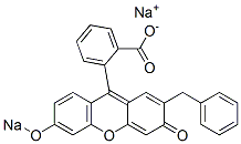 2-[2-Benzyl-3-oxo-6-(sodiooxy)-3H-xanthen-9-yl]benzoic acid sodium salt结构式