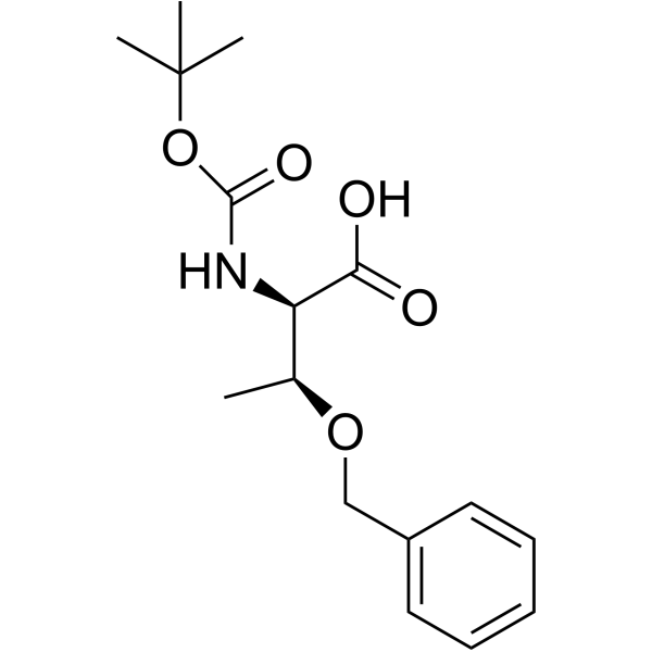 Boc-O-苄基-D-苏氨酸结构式