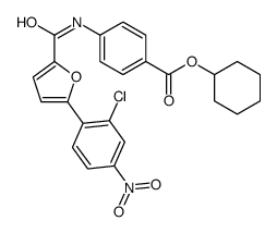 cyclohexyl 4-[[5-(2-chloro-4-nitrophenyl)furan-2-carbonyl]amino]benzoate结构式