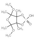 7-hydroxy-2,4-dimethoxy-1,2,4,5-tetramethyl-3,6,8-trioxa-7$l^C10H19O7P-phosphabicyclo[3.3.0]octane 7-oxide Structure