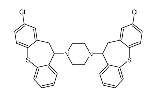 1,4-Bis(2-chloro-10,11-dihydrodibenzo(b,f)thiepin-10-yl)piperazine Structure