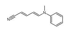 all-trans-5-(N-methylanilino)-2,4-pentadiene nitrile Structure