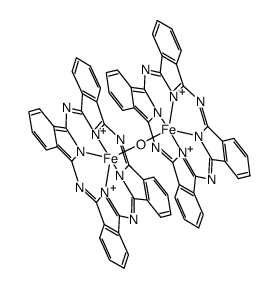 μ-oxo-bisphthalocyaninato(2-)ferrate(III) Structure
