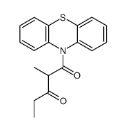 2-methyl-1-(10H-phenothiazin-10-yl)pentane-1,3-dione结构式