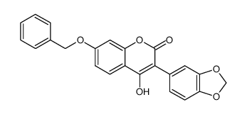 4-hydroxy 7-benzyloxy 3-(3',4'-methylenedioxyphenyl) coumarin结构式