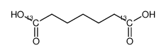 Pentane-1,5(dicarboxylic acid-(13)C2)结构式
