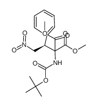 methyl (R)-2-tert-butoxycarbonylamino-2-methoxycarbonyl-4-nitro-3-phenylbutyrate Structure