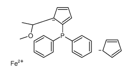 (2-(diphenylphosphino)ferrocenyl)ethyl methyl ether Structure