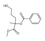 methyl 2-benzoyloxy-5-hydroxy-2-methylpentanoate Structure