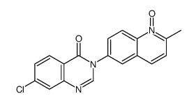 7-chloro-3-(2-methyl-1-oxidoquinolin-1-ium-6-yl)quinazolin-4-one结构式