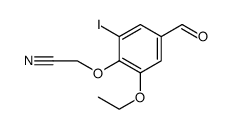 Acetonitrile, 2-(2-ethoxy-4-formyl-6-iodophenoxy) Structure