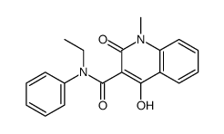 N-ethyl-N-phenyl-1,2-dihydro-4-hydroxy-1-methyl-2-oxo-quinoline-3-carboxamide Structure