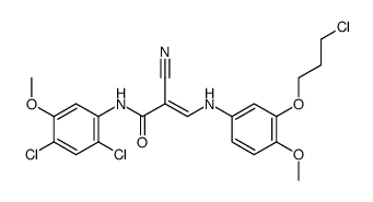 3-(3-chloropropoxy)-4-methoxyanilino-N-(2,4-dichloro-5-methoxyphenyl)-2-cyano-2-propenamide Structure