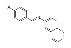 1-(4-bromophenyl)-N-quinolin-6-ylmethanimine结构式