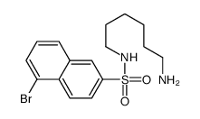 N-(6-aminohexyl)-5-bromonaphthalene-2-sulfonamide结构式