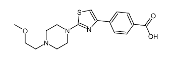 4-[2-[4-(2-methoxyethyl)piperazin-1-yl]-1,3-thiazol-4-yl]benzoic acid结构式