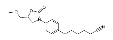 4-(5-(Methoxymethyl)-2-oxo-3-oxazolidinyl)benzenehexanenitrile结构式